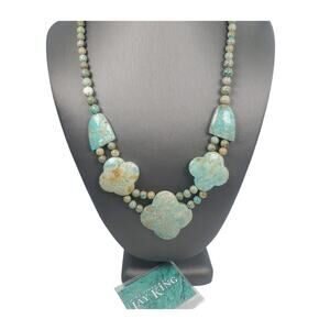 Jay King Mine Finds DTR Genuine Turquoise Clover Necklace – Sterling Silver -NIB